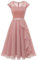 WedTrend Women's Bridesmaid Dress Cap Sleeve Cocktail Party Dresses Floral Short Homecoming Dress with Sleeves A Line V-Neck Ruffle Semi Formal Fall Wedding Guest Dresses WT0212BlushM