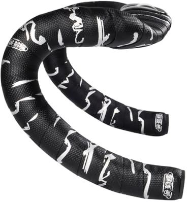 CNCLOL Cinta Manillar Bicicleta Carretera,Cinta de Manillar Gravel[largo:1980mm,Ancho:30mm,grueso:3mm]-Fita Guiador Bicicleta Superficie PU Penetración del Patrón Silicona Excelente Elasticidad.negro