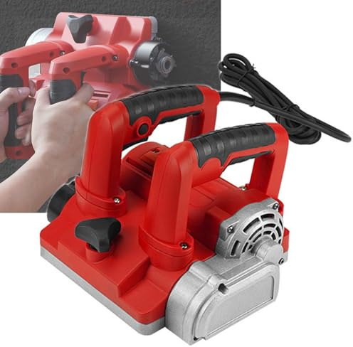 TREEYX Electric Planer, 1600W, Power Hand Planer, Cut Width, dust Out, Dual-Handle Design, Electric Wall Planing Machine, Wall Concrete Electric