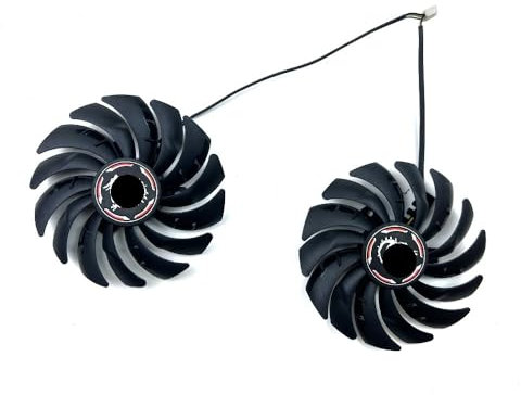 QKFTCSDW Raffreddamento PLD09210S12HH PLD10010S12HH RTX2080 RTX2080Ti for RTX 2070 2080 Super 2080Ti X Trio Ventola for Scheda Video Grafica(2pcs)