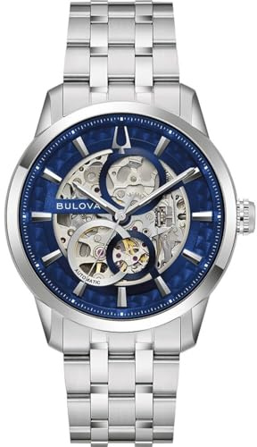 Bulova Orologio Uomo Automatico Sutton Skeleton Blu
