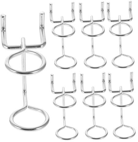 Uonlytech Organizzatore per Cacciaviti 10 Pezzi Doppio Anello in Ferro Argento, Compatibile Pannelli Forati Metallici e Non Metallici, per Garage e Officina
