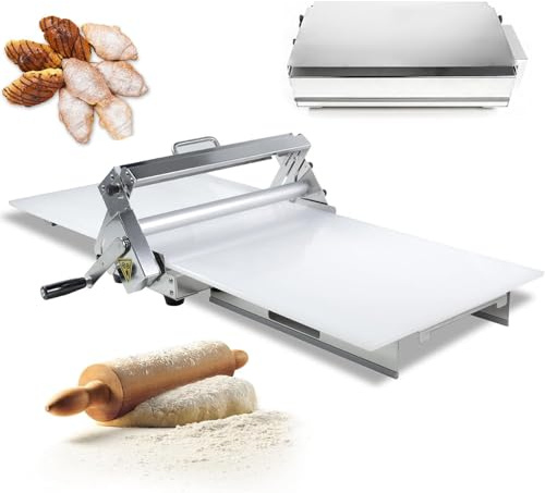 Degrullmaskin med justerbar tjocklek för hemlagad pizza, croissanter och bakverk – perfekt köksverktyg för bakning