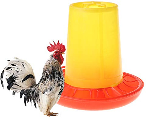 SkyPOOU Dispensador automático de alimentos para aves de corral, dispensador de alimentos para patos pequeños, pájaros, suministros de agua, tazas de agua para regar pollos