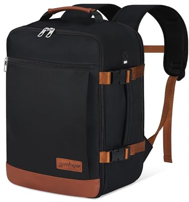YOKGO Mochila Viaje Cabina Avion 40x30x20 para Ryanair Vueling Equipaje de Mano 40x20x30 24L para Portátil de 15,6 Mochila Bolsa Maletas Cabina Hombre Mujer de Vacaciones Negocios Escuela