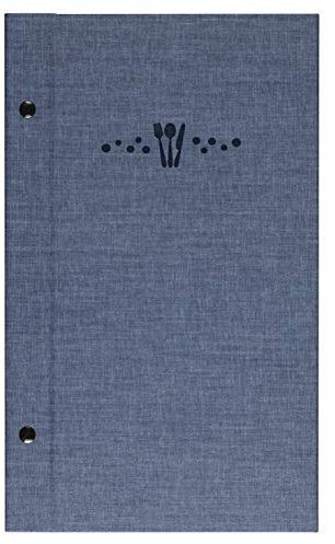 Lacor Sandro Collection 28372 - Porta menù realizzato in Telflex con viti esterne, termosaldate di colore blu, 16 x 28,5 cm