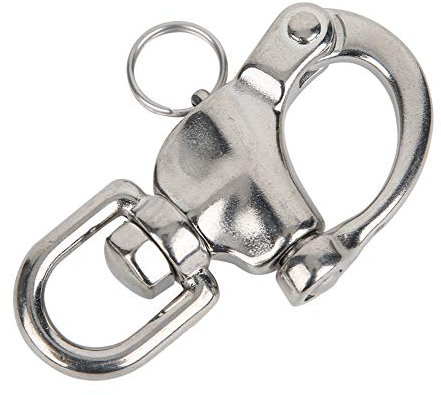 Bergsteiger Sch?kel Edelstahl Rotation Quick Connect Karabinerhaken f¨¹r Camping Bergsteigen im Freien(12 * 70mm)