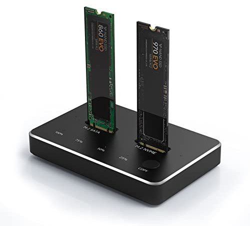 NVME/SATA USB C docking station, Adattatore per hard disk esterno M.2 NVMe e SATA, Supporta il duplicatore di clone offline SSD M.2 SATA/NVME