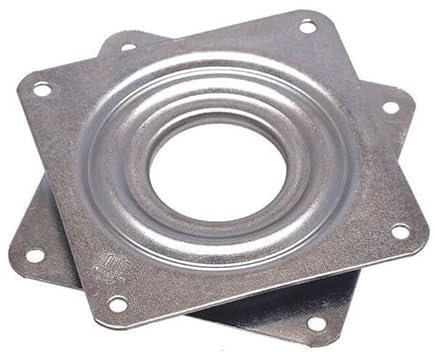 cyclingcolors Plateau Rotatif TV tournette à Bille carré à roulement à Billes 80 x 80mm Plaque Pivotant Meuble HiFi Présentoir Tournant Support Ecran Ordinateur