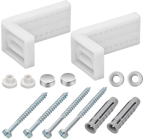 Floor Toilet Fixing Kit,2 Sets Fixing Bolts Replacement Floor Toilet Pan Fixing Kit Bathroom Repair Fixings Bracket and Screws Bidet Side Fixing Bathroom Fitting Kit Brackets