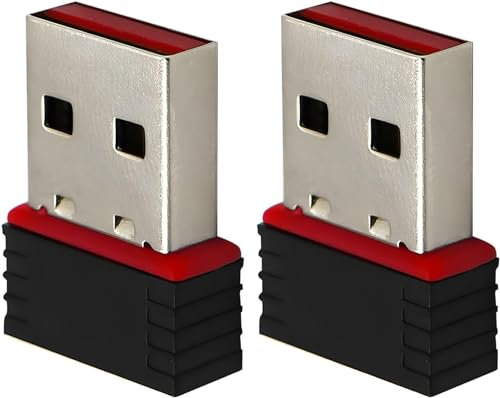 TUOS 2.0 Wi-Fi Dongle, Mini Wireless USB Adapter, 150Mbps Dual Band 5G/2.4G USB Wi-Fi Network Adapter for PC Desktop - Pack of 2