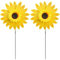 Abbdbd 2 Unids/Set Molino De Viento De Girasol Giratorio Girasol Viento Spinner Jardín Molinete para Decoración De Patio De Jardín Aire Libre