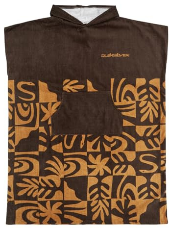 Quiksilver Poncho de surf con capucha para hombre, color marrón, talla única