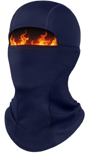 fuinloth Ski Mask Balaclava Pro, Cold Weather Windproof Thermal Shiesty Motorcycle for Men/Women Navy Black