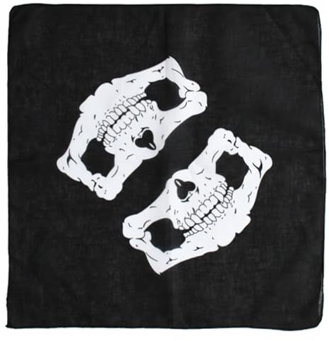 Nucelit Bandana Poliestere Teschio Stampa Teste Avvolgere Sciarpa Polsino Sciarpa Quadrata Fascia Bicicletta Hip Hop Uomini Donne Ragazzi Stampa Fazzoletti Per Uomo