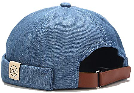 YAMEE Berretto da Portuale da Uomo - Dockercap - Cappellino da Portuale - Cappello da Marinaio Unisex Brimless Hat cap Beanie Cappello da Uomo Rolled Skullcap Berretto Docker （56-58cm）