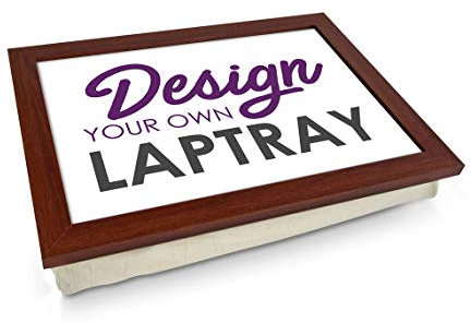Design Your Own Lap Tray. Handmade Wooden Frame, Beanbag Cushioned Bottom | Computers, Laptops, Meals, Food (Brown Frame)