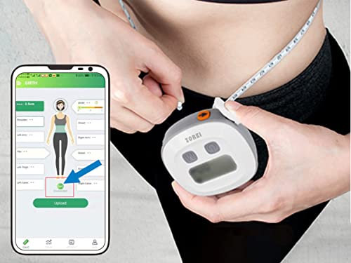 Maßband zur Körpermessung, intelligentes Maßband mit App, Körpermaßband 150 cm, Maßband mit Bluetooth für Bodybuilding Fitness