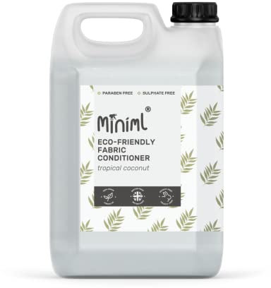 Miniml Eco Fabric Softener & Conditioner 5L Refill - Tropical Coconut Scented All Natural Fabric Softener for Sensitive Skin - 100% Vegan & Cruelty Free (250 Washes)