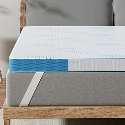 BedStory Gel Topper 140 x 200 cm - 7,6 cm de altura - Protector de colchón de gel H3/H4 de núcleo de espuma fría, cubrecolchón para cama con somier, caravana, sofá cama