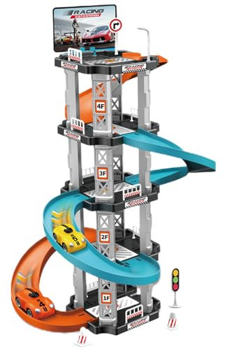 Garage Automobile - Jouets Garages Voitures | Jouet Rampe Voiture | Jouets De Piste De Garage De Stationnement | Ensemble De Jouets Garage pour Parking | Garages De Véhicules De Jeux pour Enfant