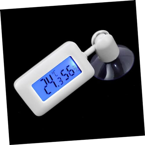 YARNOW Reptilien-Hygrometer Schildkröte Hitze Thermostate Aquarium Befestigung zimmerthermometer zimmertermomer Reptilienzubehör Saugnapf-Thermometer Leopardgecko-Tankthermometer Abs Weiß