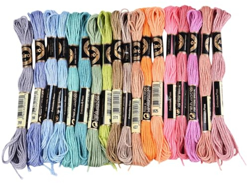 CABODYALS 18 nystan 6 strängar färgglada broderi tandtråd brokig korsstygn tråd nålpunkt gradient vänskapsarmband garn sträng bulk för sömnad armband stickning sömnad gör-det-själv hantverk