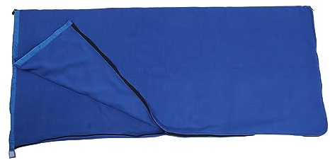 Keenso Sleeping Bag Liner Super Thick Fleece Soft Blanket for Camping Travel -backpacks, Cozy and Durable, for Hiking and Traveling, Gray (Royal Blue)