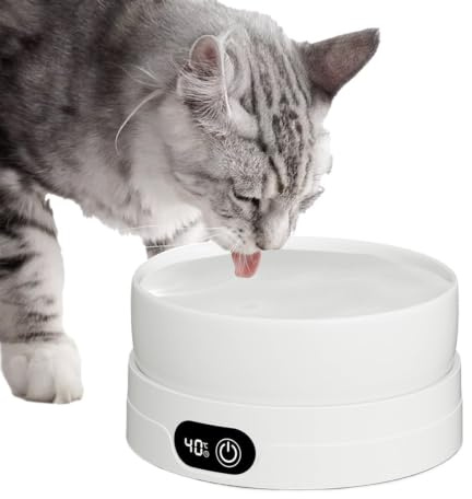 Gamelle chauffante pour Animal Domestique – 4 réglages de température Automatique pour Animaux domestiques, gamelles chauffantes extérieures pour Chats, Chiens, Canards, Oiseaux, Animaux, Chiots