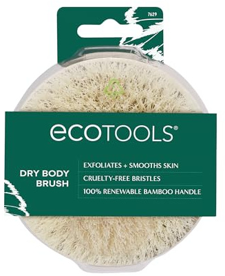 EcoTools Dry Body Brush, for Post Shower & Bath Skincare Routine, Removes Dirt and Promotes Blood Circulation, 1 Count