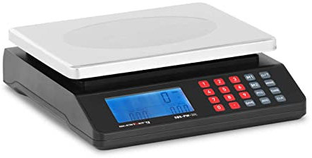 Steinberg Systems SBS-PW-30L Kontrollwaage 30 kg / 1 g doppeltes LCD-Display Preisrechenwaage Ladenwaage Obstwaage