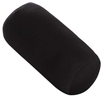 Almohada cervical, cilindro de espuma, rollo de memoria, cojín cervical, siesta, funda de almohada redonda 40 80 con funda (negro, talla única)