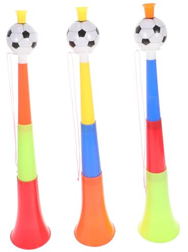 WOONEKY 4pezzi Trombe Da Calcio Estensibili Per Eventi Sportivi e Feste Strumenti Per Da Utilizzare Partite Di Calcio Concerti e Compleanni