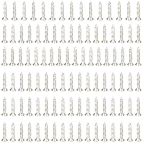 100 tornillos autorroscantes de cabeza plana con cabeza Phillips, tornillos autorroscantes de acero inoxidable, tornillos de bisagra de puerta, tornillos de acero inoxidable de 30 mm, tornillos M4 de