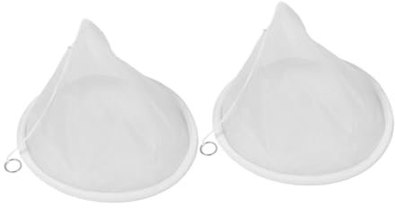 Homoyoyo Passoire à Miel à Mailles Fines Conique en Fibre Réutilisable 2 Pièces pour Extraction de Miel Apiculture Équipement Compact Beige