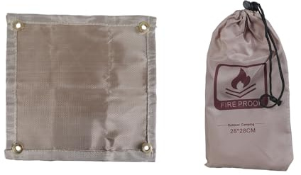 our fave Protector de suelo de tela a prueba de fuego, plegable, ignífugo, para barbacoa y uso en actividades al aire libre