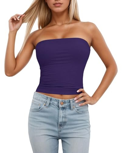 Top sin mangas para mujer, camisola elástica, relleno extraíble, camiseta sin tirantes para aspecto de capas y ropa exterior