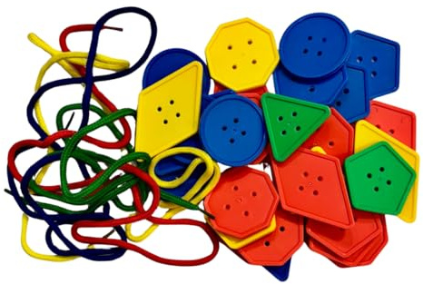 Springboard - Botones colosales de clasificación (paquete de 30), botones grandes para enhebrar para niños, habilidades motoras finas, juegos de conteo y matemáticas