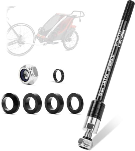 Feirdhoo Thru Axle Bicycle Trailer M12 x 1.0 (160-178 mm), Bicycle Thru Axle Adapter for Qeridoo, Croozer and Thule Couplings