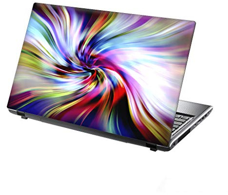 TaylorHe 13-14 Autocollants en Vinyle coloré avec Motif pour Ordinateur Portable (34cm x 23,5cm) Laptop Skin tourbillons colorés