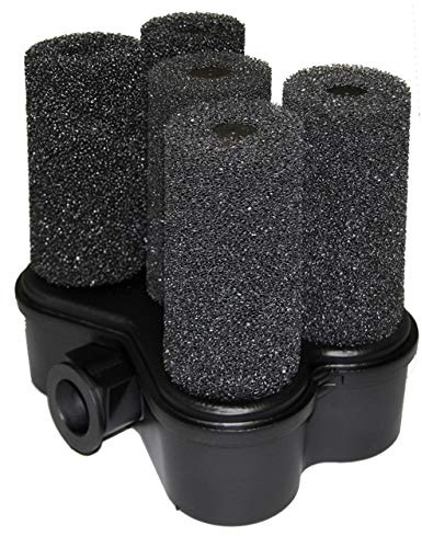 Spaces Places 5XBIO Bio Filter Without Pump Use for Water Gardens and Koi Ponds, Black