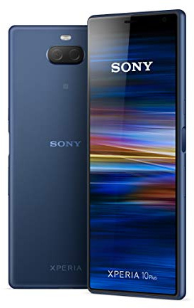 Sony Xperia 10 Plus Smartphone (16.5 cm (6.5 Inch) 21: 9 Full HD+ Display, 64 GB Memory, Dual SIM, Split Screen, Android 9) Navy Blue (Renewed)