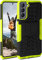 ONEFLOW Tank Case für Samsung Galaxy S21 Hülle Outdoor, stabile Panzerhülle mit Kamera und Display Schutz, sichere Handyhülle, TPU Handy Schutzhülle mit Ständer, Grün Schwarz