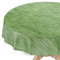 Tischdecke abwaschbar Wachstuch Wachstuchtischdecke Rund 120cm Schnittkante Leinen Textil Optik Grün Gartentischdecke Wachstuch
