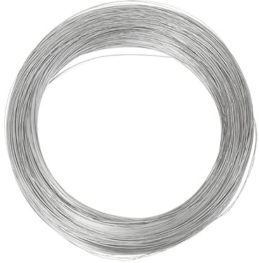 Filo in acciaio INOX 304, per lavori manuali fai da te, filo per sculture artistiche, filo per la realizzazione di gioielli, filo per la filatura di bonsai, filo per giardinaggio, 0,6 mm, 9,7 m