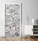 MyMaxxi - Tür bekleben mit Türtapete Türposter Türfolie Selbstklebend 90x200 Cartoon Muster - Tür verschönern Türaufkleber Türklebefolie Kunst Malerei Blumen schwarz weiß