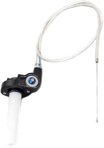 SEIYOGDS Manopola Dell'acceleratore con Cavo, Gas Rapido Manopole del Manubrio da 7/8 Pollici Kit per Moto da Cross, Pitbike e Quad a 4 Tempi ATV 50 cc, 90 cc, 110 cc 125 cc, 140 cc (Bianco)