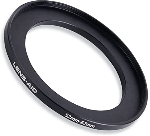 Lens-Aid Step Up Ring - Anillo Adaptador de Metal para Objetivo de cámara, 55-58 mm, para ND, UV, polarizador, etc. Anillo Adaptador Compatible con Sony Canon, Nikon, Fujifilm Olympus, Pentax, Leica,