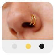 MODRSA Gold Nose Hoop - Double Hoop Earring, Cartilage & Helix Hoops, 20g, 8mm
