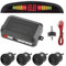 CGEAMDY Macchina Sensori di Parcheggio, Display LED per Auto Inversa 4 Sensori Radar a Ultrasuoni Kit Audio & Display Alert System Suono Acustico Sensori di Parcheggio Posteriore Suono di Allarme
